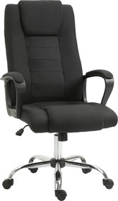 Vinsetto Scaun de Birou Ergonomic, Basculant și Captusit cu Înălțime Reglabilă, 62x76x110-119 cm, Negru | Aosom Romania