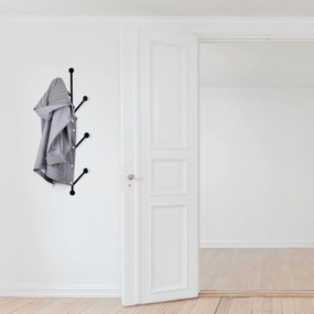 Cuier ROD 2, negru, metal, 25x94 cm