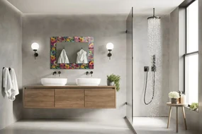 Decorare oglindă Modele florale colorate