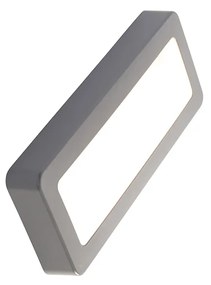Lampă de perete exterioară modernă dreptunghiulară gri inclusiv LED - Prim
