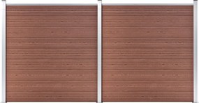 vidaXL Gard de grădină, maro, 353 x 186 cm, WPC