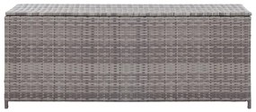 46460 vidaXL Ladă de depozitare de grădină, gri, 120x50x60 cm, poliratan