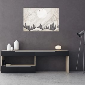 Tablou - Peisaj de iarnă (90x60 cm)