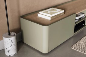 Comodă TV cu sertar Elivo 220 cm - eucalipt / stejar baltic dune