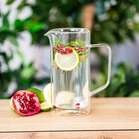 4Home Cană termică din sticlă Double Hot&Cool, 1 l
