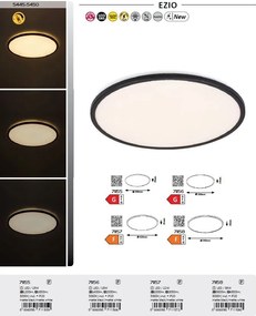 Plafoniera LED moderna Ezio 36W negru, alb