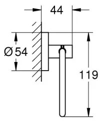 GROHE 412002430 - Suport pentru hârtie igienică START, 119 × 44 mm, negru