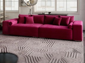 Canapea extensibilă dumonde cu ladă de depozitare si sezut confortabil din spuma high-density, Marbela Zoom Red XXL 295x100 cm