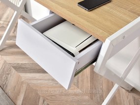 Masă PC Desiguo (stejar + alb). 1109744