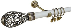 Galerie simpla ABOVE /25 - alb/aur antic (Alege marime: 320 cm)
