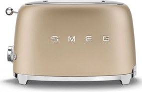 Prаjitor de pаine SMEG 50's Style TSF01CHMEU, 950 W, 2 felii, 6 trepte, Tava pentru firimituri, Cablu integrat, Otel inoxidabil, Sampanie