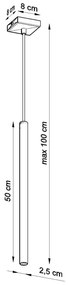 Lustră Nice Lamps Fideus Single, negru