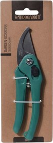 Foarfecă pentru grădină cu lamă din oțel și mâner din plastic turcoaz, 18 cm