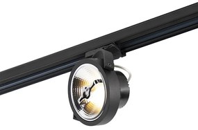 Spot LED pe șină trifazată negru 15W 2700K incl. AR111 - Expert