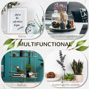 Outsunny Jardiniera din Metal cu 5 Etajere, Suport de flori pentru Interior si Exterior, 53x33x154cm, Alb | Aosom Ro