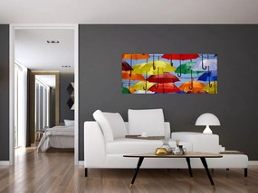 Tablou - Umbrele colorate (120x50 cm)