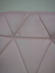 OFERTA Scaun de birou pudrat roz AVOLA VELVET calitatea a II-a