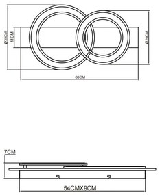 Plafonieră LED Globo 48038-40 JAYDEN LED/40W/230V