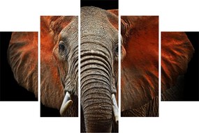 Tablou - Elefanți cu Tsavo (150x105 cm)