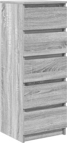 vidaXL Bufetă cu sertare Gri Sonoma 37,5x35x99 cm Lemn prelucrat