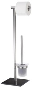 WENKO 20391100 - Perie WC LIMA 23,5 x 69 cm inox/satinat/negru