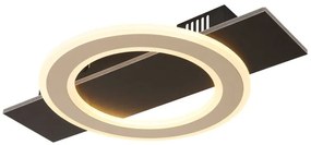 Plafoniera LED slim MDF maro JAYDEN