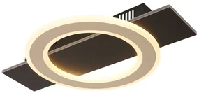Plafoniera LED slim MDF maro JAYDEN