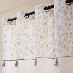 Draperie albă din amestec de bumbac 140x240 cm Duchesse – douceur d'intérieur