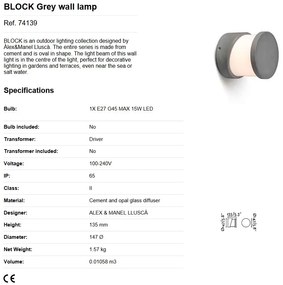 Aplica de perete exterior design modern IP65 BLOCK