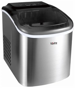 Aparat cuburi de gheata Oliver Voltz OV51447CS, 120W, 12kg/24 ore, 1.3 L, 9 cuburi/ ciclu de operare, Indicator de gheata si apa, Inox