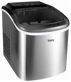 Aparat cuburi de gheata Oliver Voltz OV51447CS, 120W, 12kg/24 ore, 1.3 L, 9 cuburi/ ciclu de operare, Indicator de gheata si apa, Inox