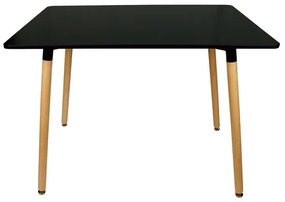 Masa dining neagra, BERGEN 140x80 cm