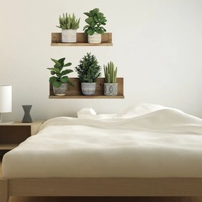 Autocolant de perete 60x35 cm 3D effect Green Plants – Ambiance