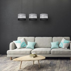Lustră pe cablu HELEN 3xE27/15W/230V neagră/gri/argintie