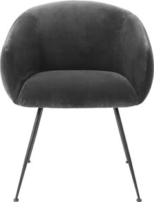 Scaun design LUX Elbury, catifea Savona dark grey