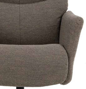 Fotoliu gri/maro de relaxare cu tapițerie din țesătură bouclé London – Actona