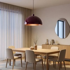 Brilagi - Lustră LED suspendată pe cablu METALO 1xE27/40W/230V diam. 40 cm burgund/aramă