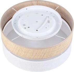 Plafonieră SIRJA DOUBLE BOHO, 2 x E14, 15 W, 230 V, Ø 35 cm, bej/alb