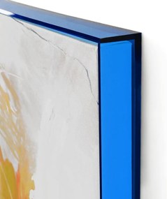 Tablou cu detalii pictate manual 102x102 cm Confidential Blue – Malerifabrikken