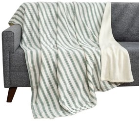 Pătură albă/verde 150x190 cm Soren Wellsoft – Mijolnir