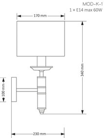 Aplica eleganta design modern realizata manual Modesto