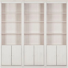 Bibliotecă albă din lemn de pin 222x223 cm Anita – Støraa