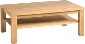Masă lemn masiv Cafea Teramo Stejar, 70 × 120 × 45 cm