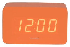 Karlsson 5983OR ceas LED de design cu alarmă,portocaliu, 10 cm