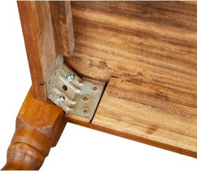 Masa fixa, L 70 70 H78 cm, culoare nuc, Lemn Masiv