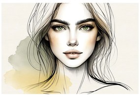 Tablou portret de femeie cu ochi expresivi