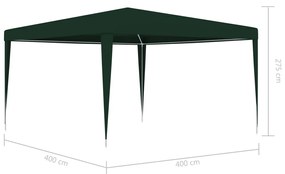 Cort de petrecere profesional, verde, 4 x 4 m, 90 g m   Verde, 4 x 4 m