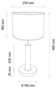 Spot-Light - Lampă de masă BENITA, 1xE27/60W/230V, finisaj stejar (7017400511528)