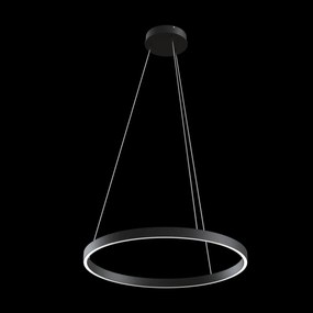 Lustra suspendata LED design tehnic, diametru:60cm, Rim negru MYMOD058PL-L32B4K