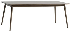 Masă de dining maro extensibilă cu blat cu aspect de lemn de stejar 190x90 cm Barrali – Unique Furniture